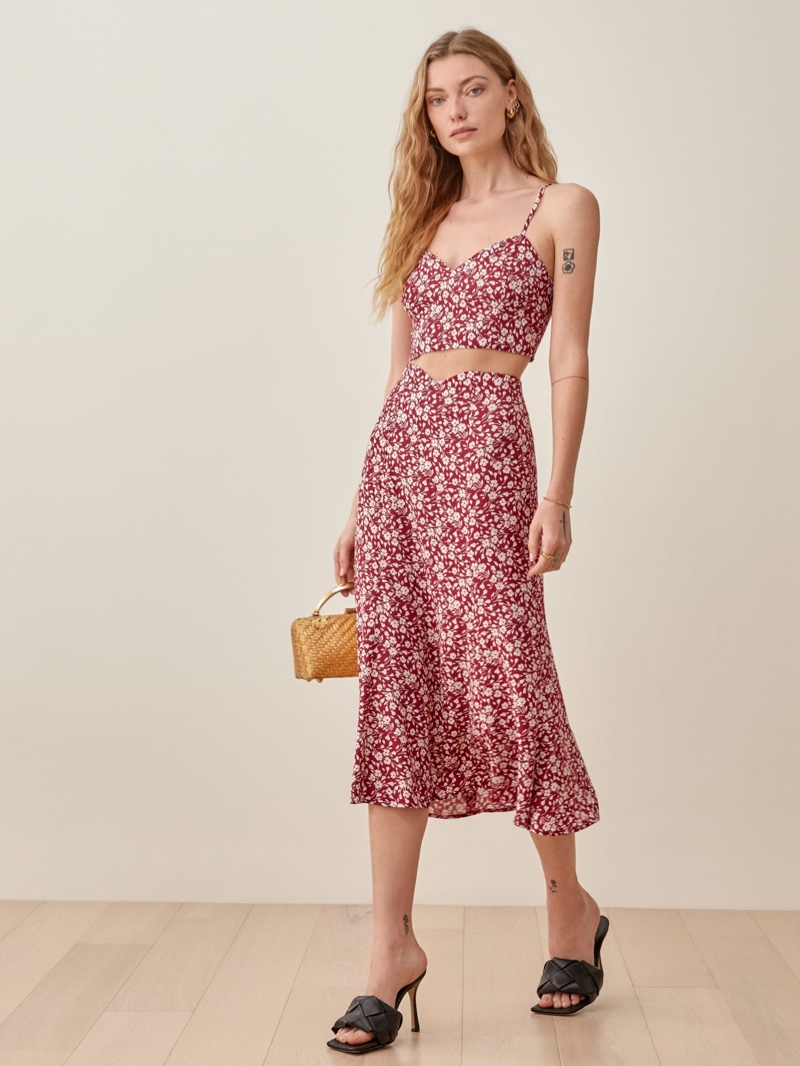 Reformation Ursula Two Piece in Flower Girl $278
