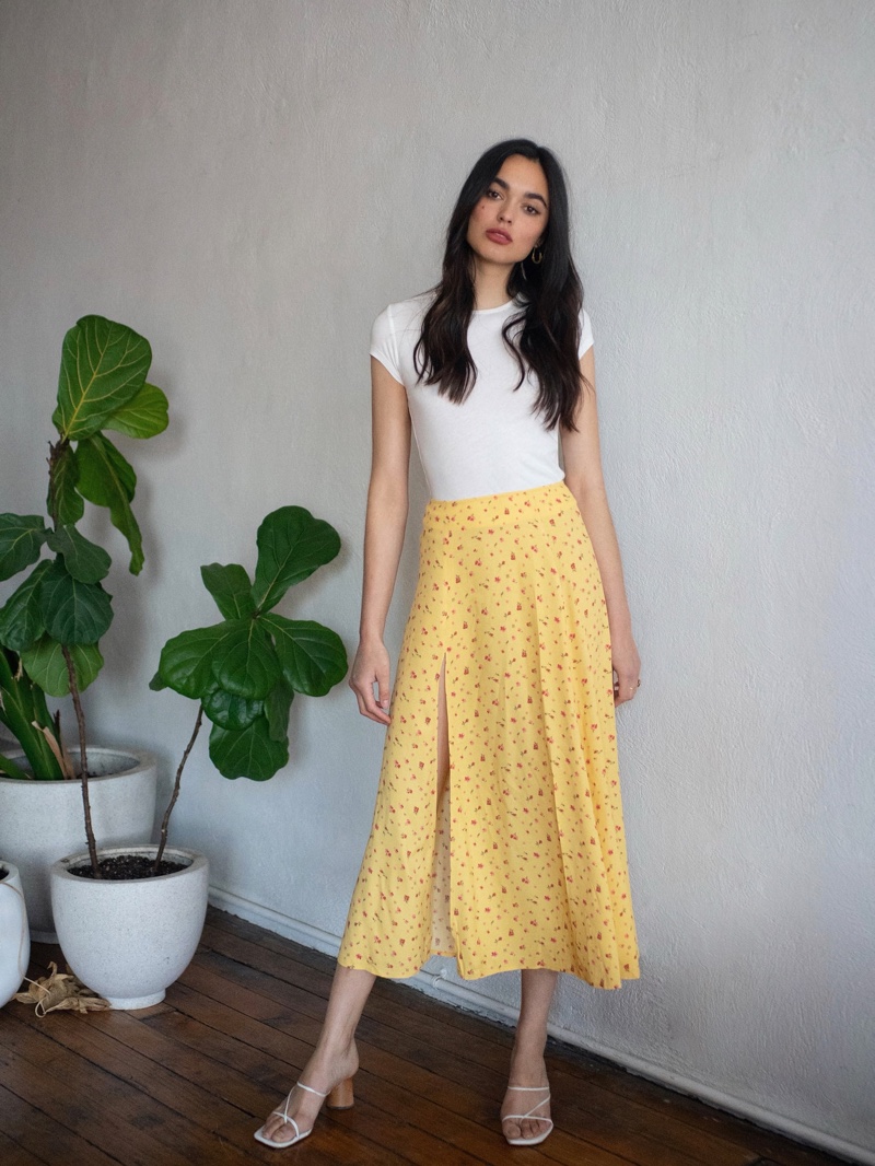 Reformation Zoe Skirt in Gwen $148