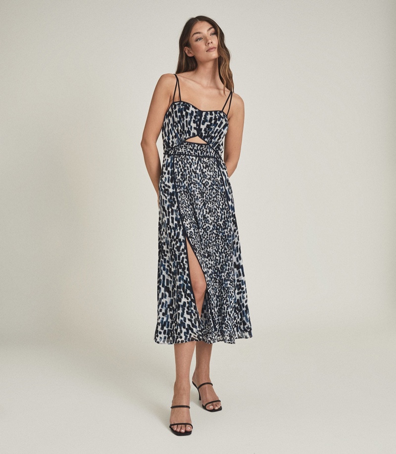 Reiss Nerissa Printed Midi Dress $370