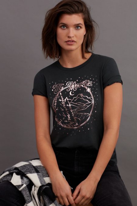 Throwback Style: Anthropologie Unveils Vintage Inspired Graphic Tees Sol Angeles St Moritz Graphic Tee $68