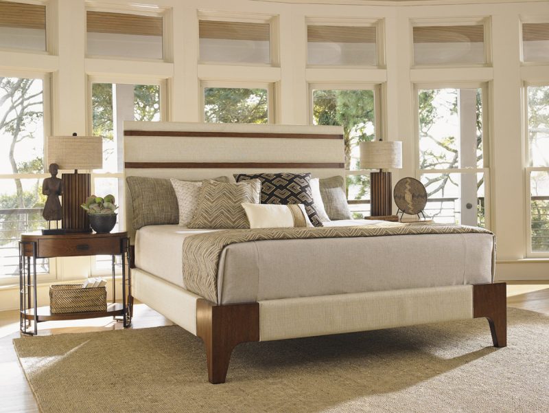 Tommy Bahama Island Fusion Mandarin Upholstered Panel Bed