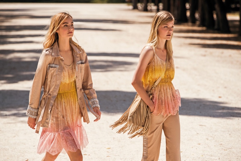 Fringe accents stand out in Twinset spring-summer 2020 campaign.