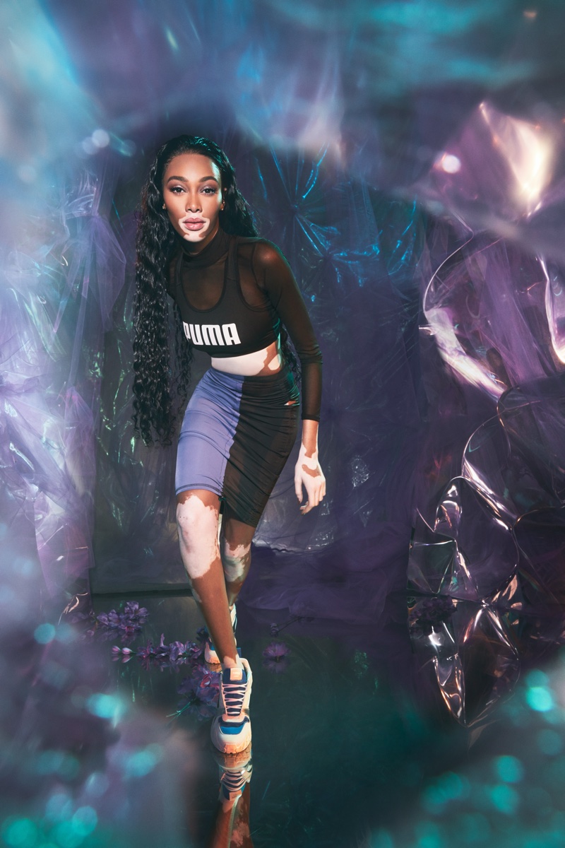 PUMA taps Winnie Harlow for Kyron sneaker campaign.