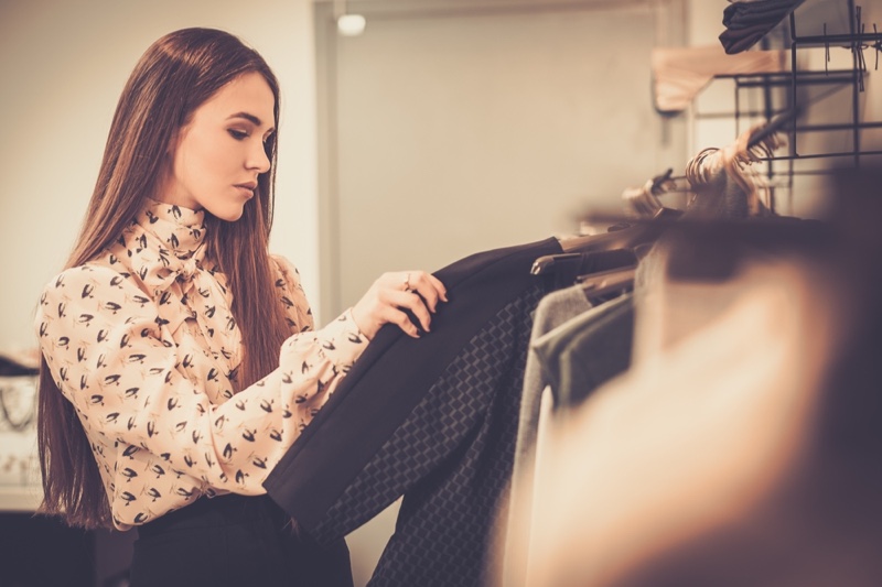 Woman Looking Shopping Clothes