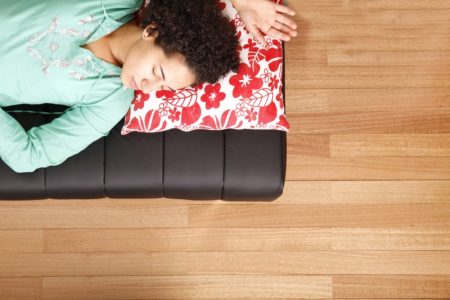 11 Ways to Change the Design of Your Living Room for Summer Woman Sleeping Nap Nook Pillow
