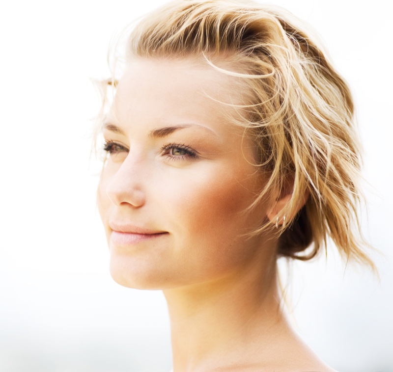 Woman Smiling Clear Skin Beauty