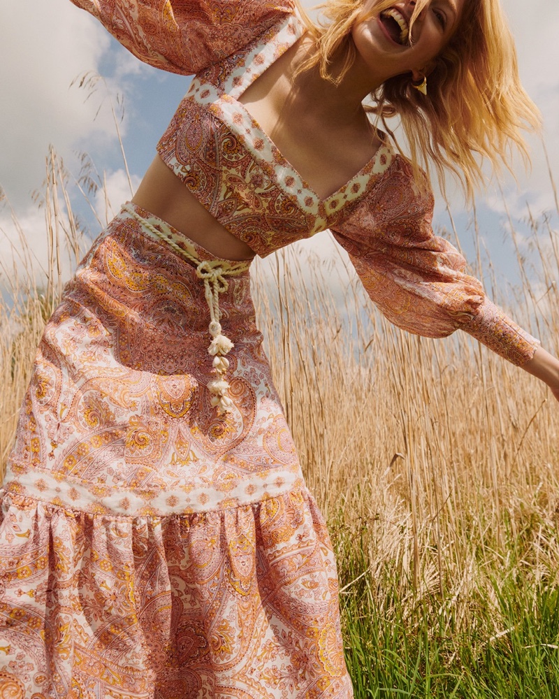 Eliza Kallmann stars in Zimmermann x MyTheresa capsule collection.