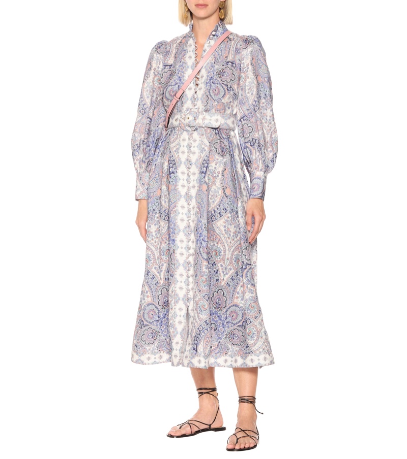 Zimmermann x MyTheresa Paisley Linen Midi Dress $1,150