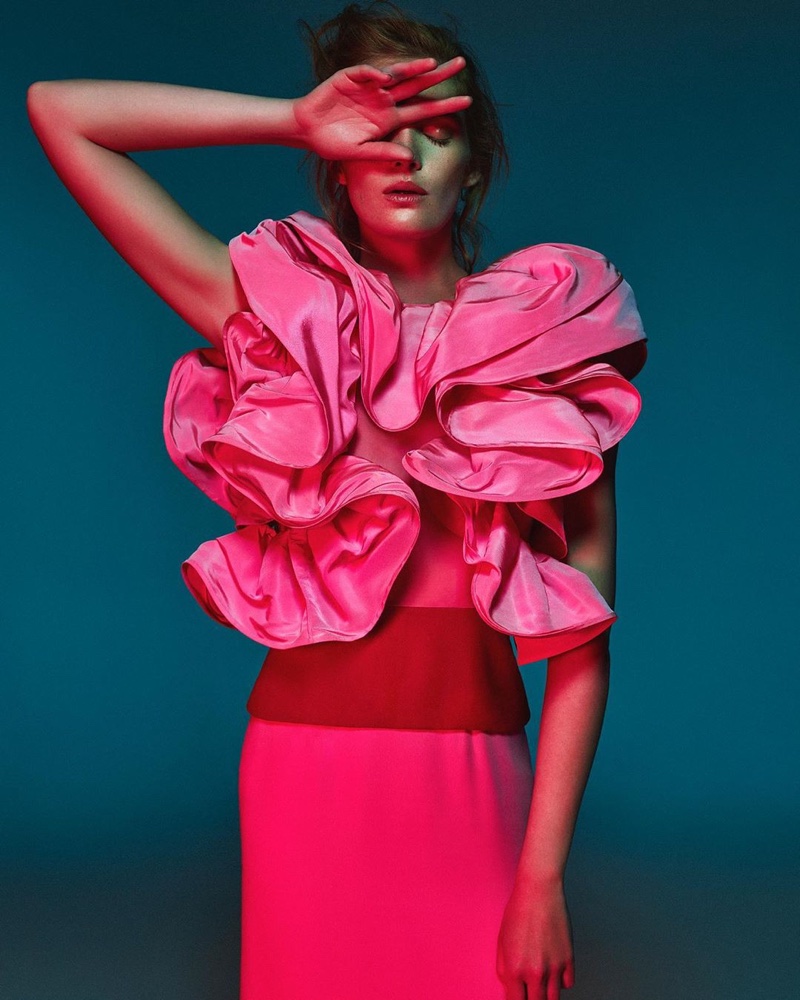 Alexina Graham Wears Fashion Forward Looks in Harper's Bazaar Arabia