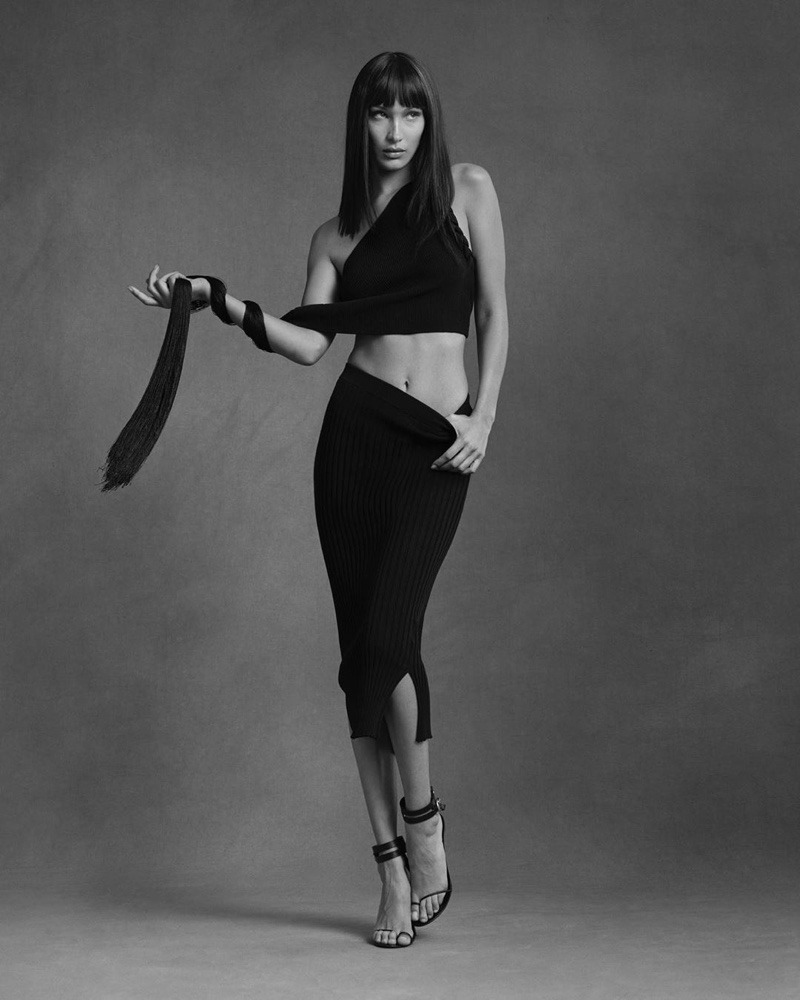 Helmut Lang taps Bella Hadid for 90's inspired pre-fall 2020 campaign.