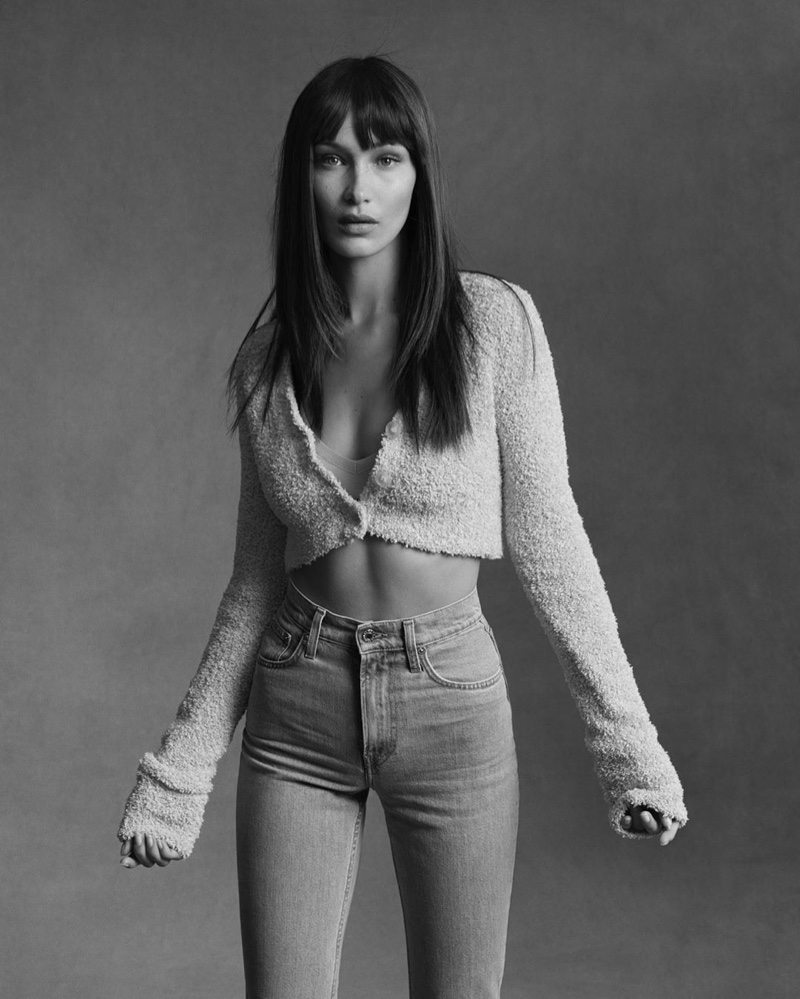 Model Bella Hadid is the face of Helmut Lang's pre-fall 2020 campaign.