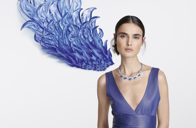 Model Blanca Padilla fronts Cartier [Sur]Naturel High Jewelry campaign.
