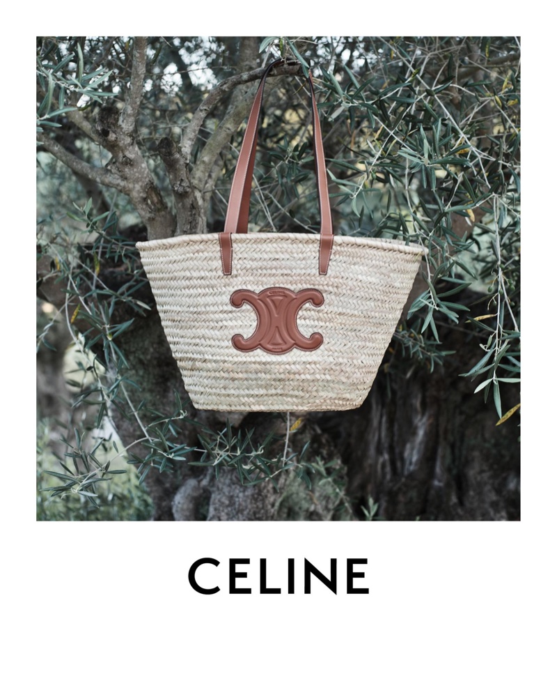 Celine highlights Classic Triomphe Panier bag.