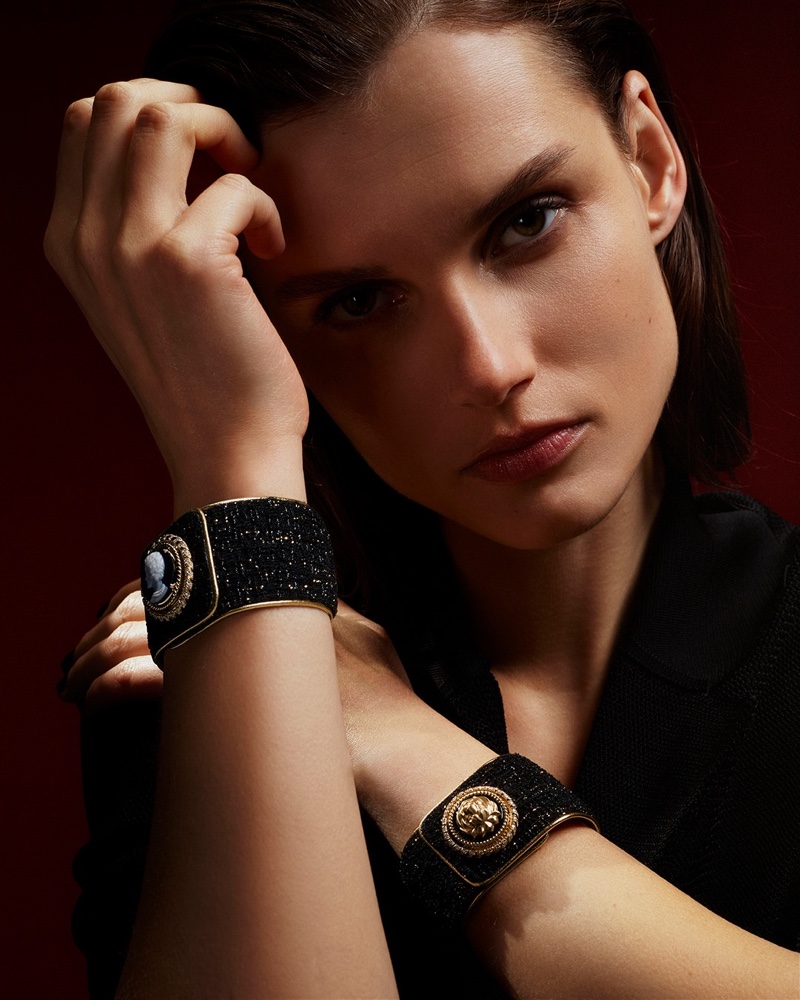 Model Giedre Dukauskaite fronts Chanel Mademoiselle Privé Bouton campaign.