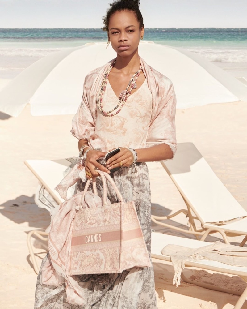 Aaliyah Hydes appears in Dior Dioriviera fall 2020 campaign.