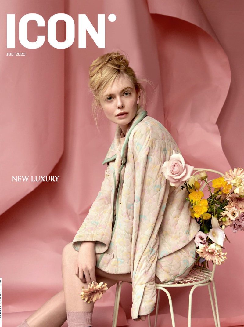 Elle Fanning on ICON July 2020 Cover. Photo: Andreas Ortner