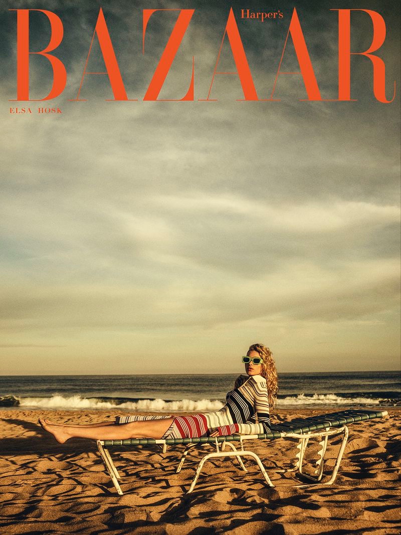 Elsa Hosk on Harper's Bazaar Greece August 2020 Cover