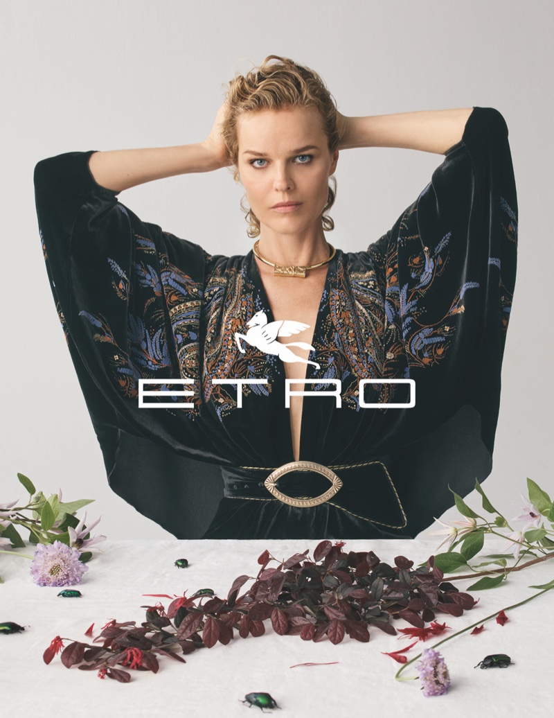 Etro taps Eva Herzigova for fall-winter 2020 campaign.