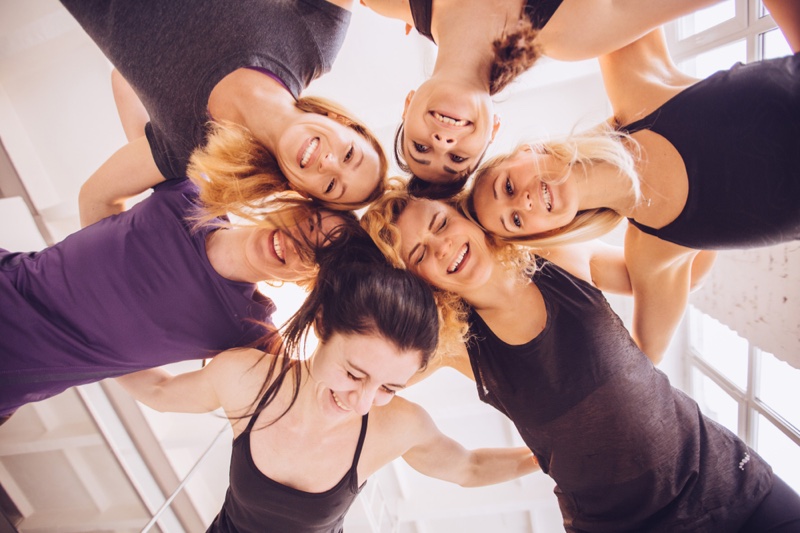 Group Women Smiling Friends