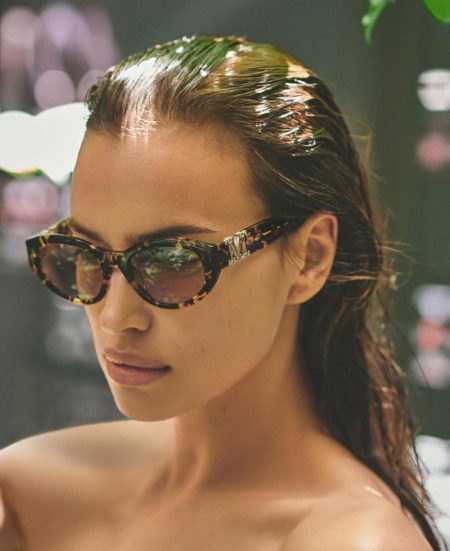 Max Mara taps Irina Shayk for summer 2020 sunglasses campaign.