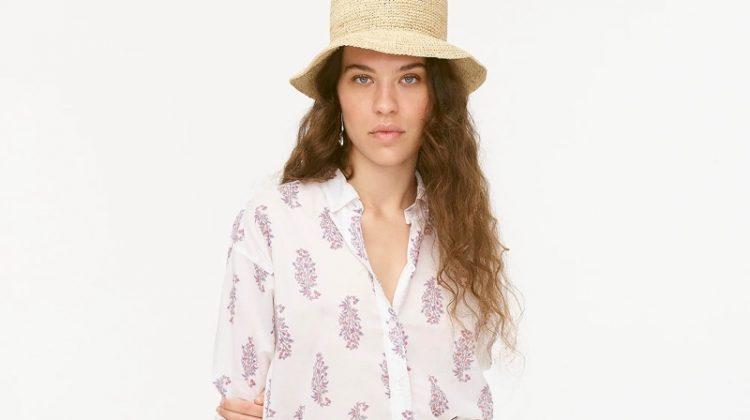 J. Crew Relaxed-Fit Cotton Voile Shirt in Budding Branch Print $79.50