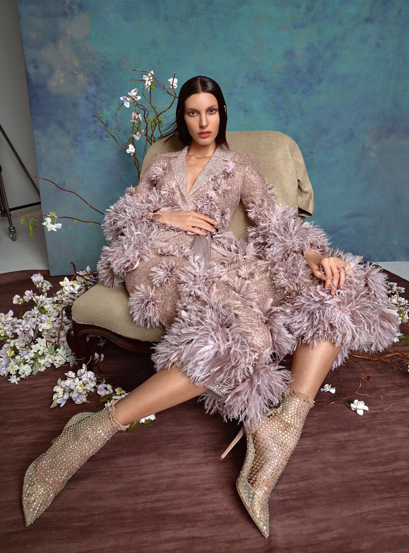 Kate King Models Enchanting Gowns in Harper's Bazaar Arabia