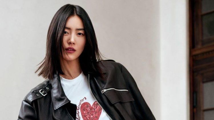 Striking a pose, Liu Wen appears in Dazzle fall-winter 2020 campaign.