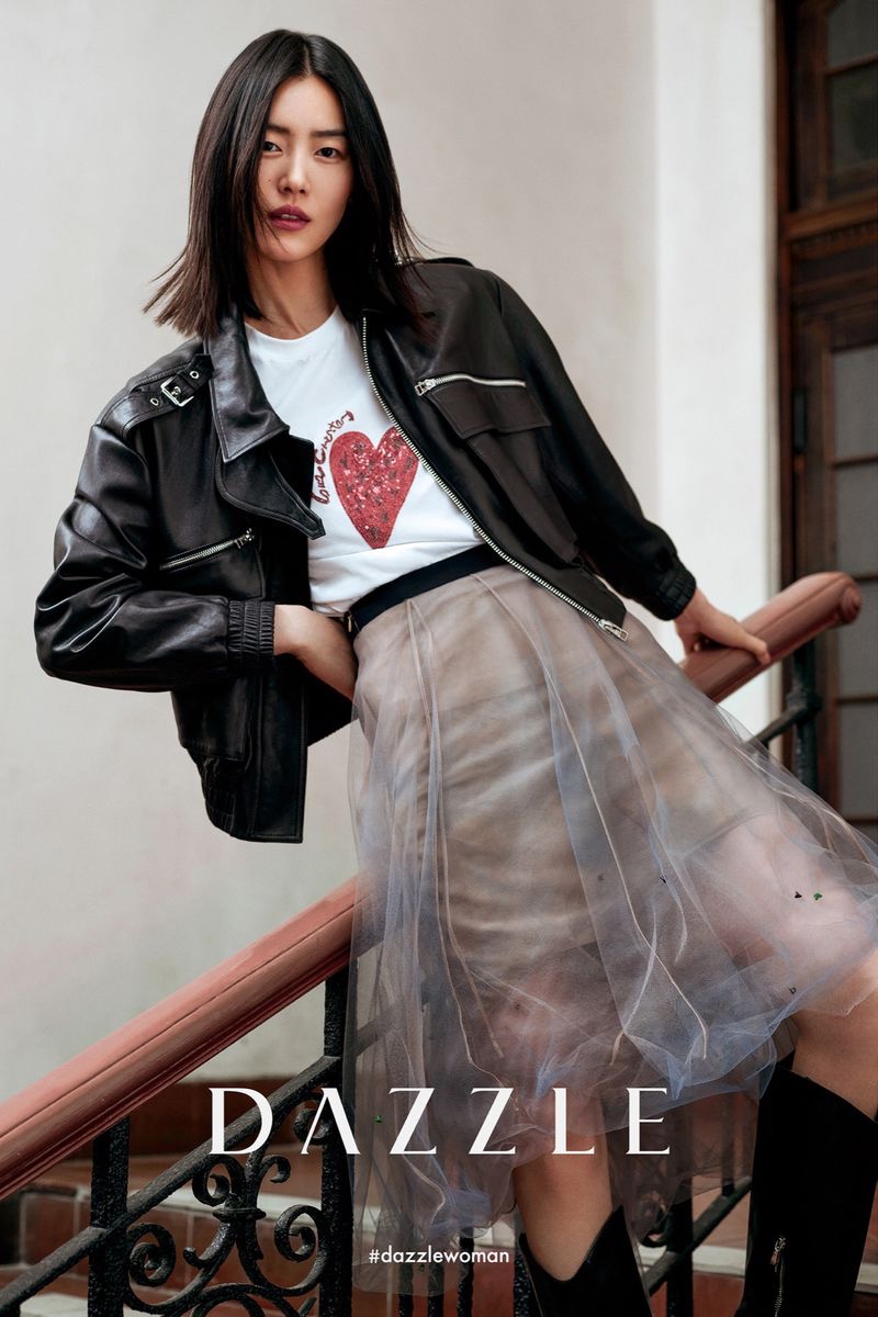 Striking a pose, Liu Wen appears in Dazzle fall-winter 2020 campaign.