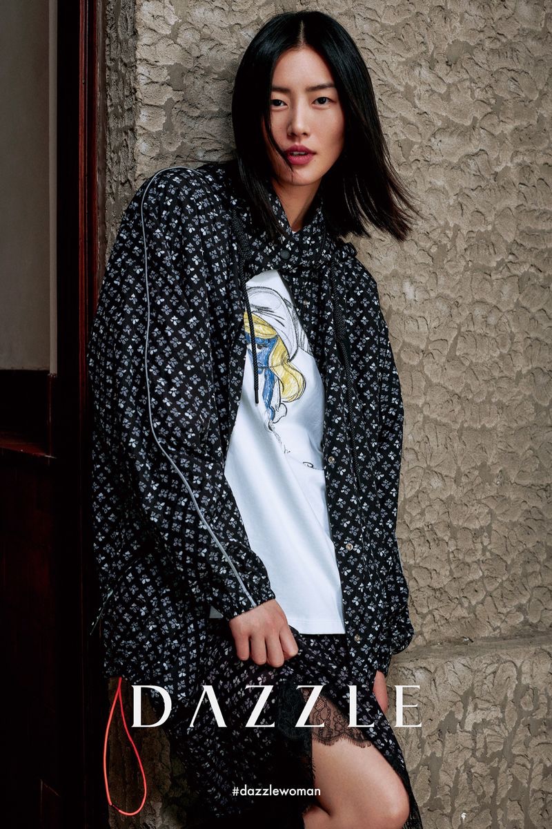Liu Wen wears casual styles in Dazzle fall-winter 2020 campaign.