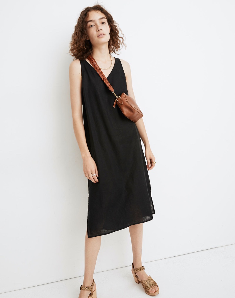 Madewell Linen-Blend V-Neck Tank Dress $59.50