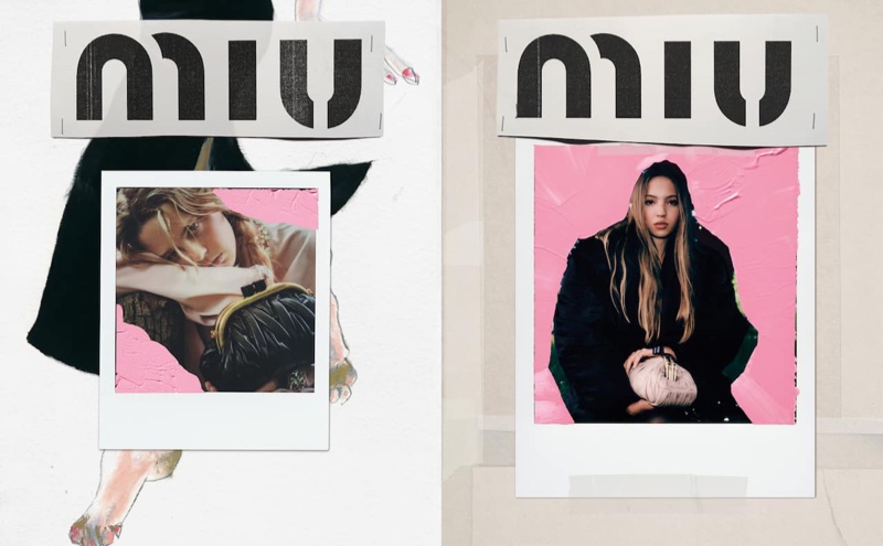 Kasper Kapica and Lila Moss front Miu Miu fall-winter 2020 campaign.