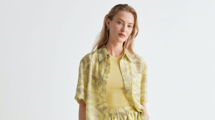 & Other Stories Boxy Button Up Shirt $89 and Floaty Shorts $69