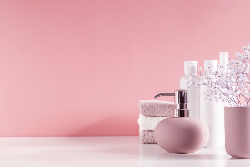 Pink Organized Bathroom Products