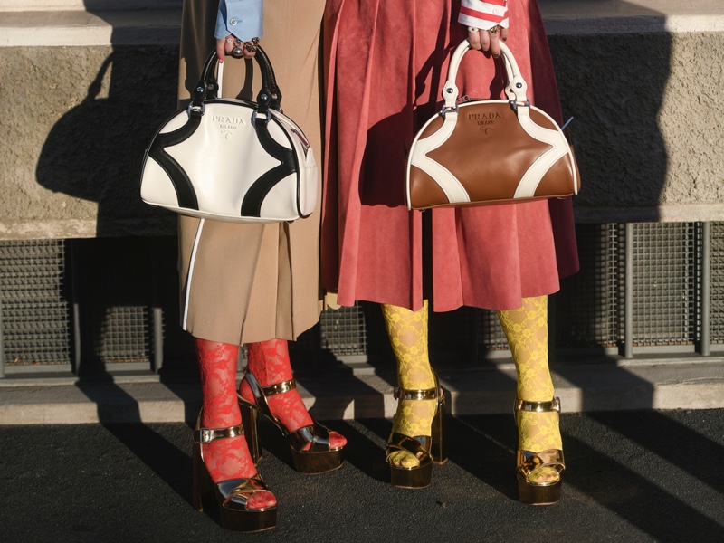 Prada Leather Bags Look