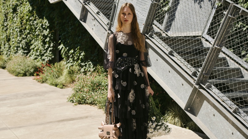 Romantic designs stand out in RED Valentino fall-winter 2020 campaign.