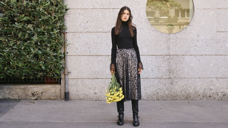 Model Matilde Giannetti fronts RED Valentino fall-winter 2020 campaign.