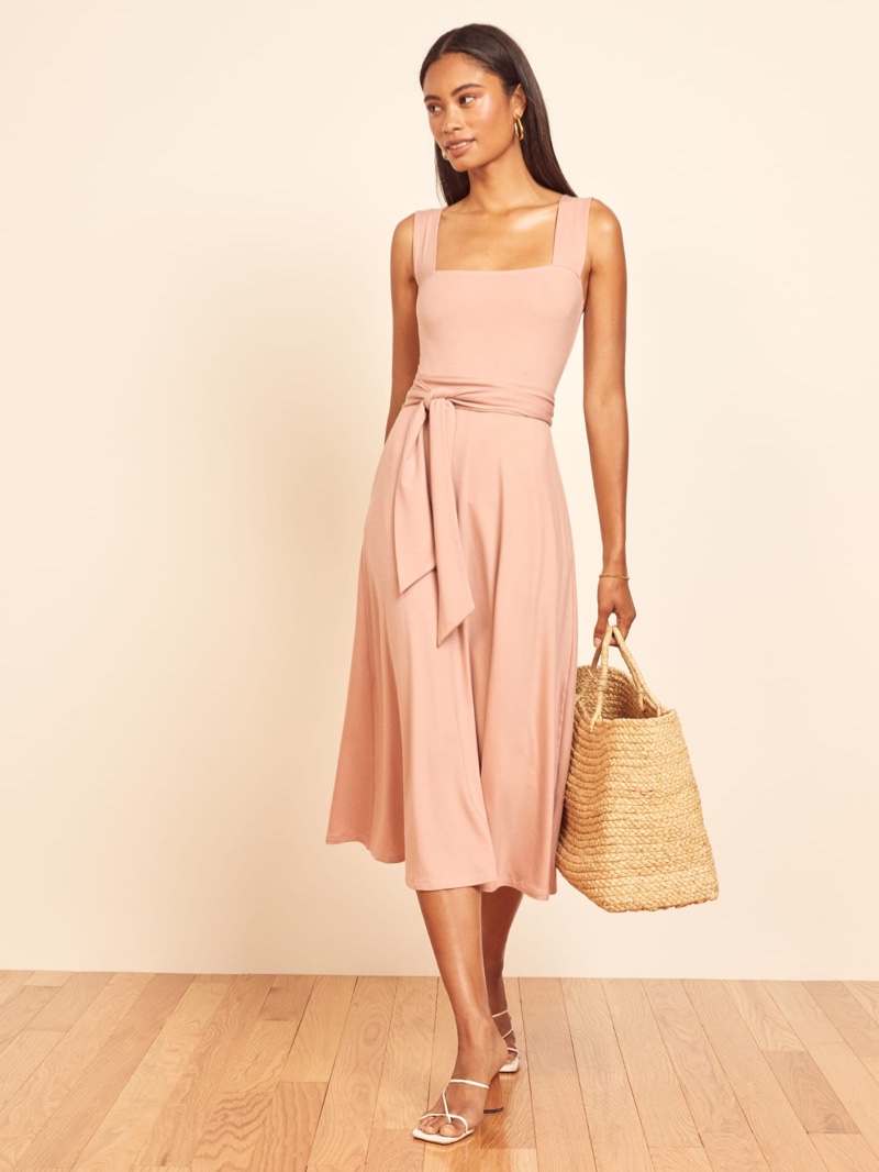 Reformation Helina Dress in Blush $118