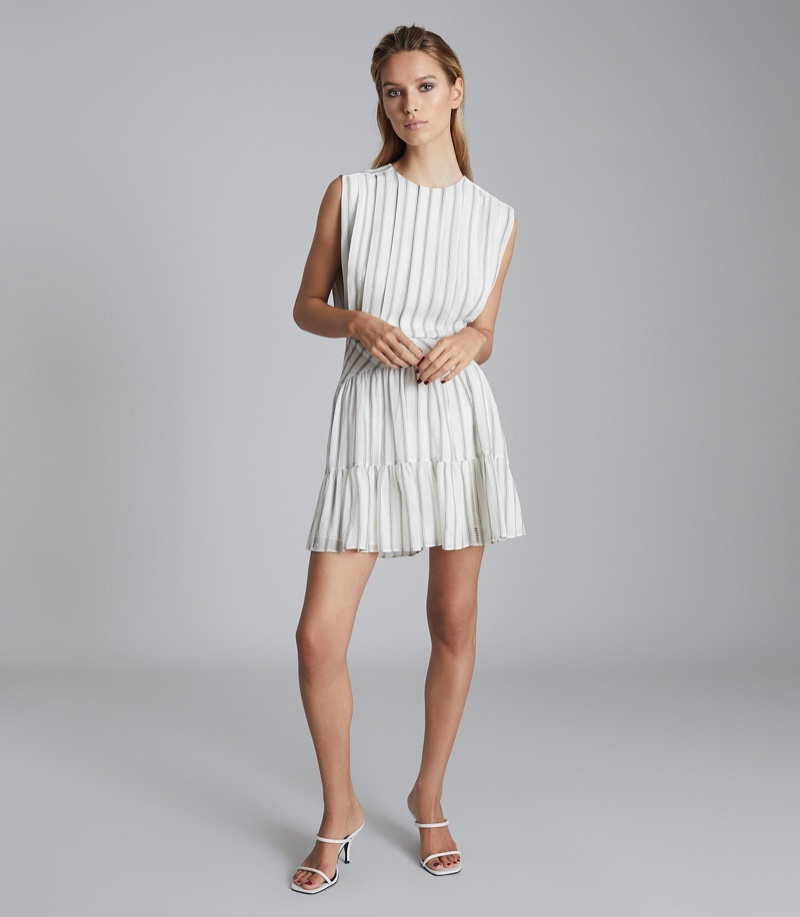 Reiss Sofia Striped Mini Dress $345