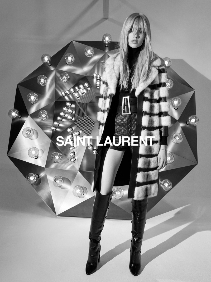 Grace Hartzel appears in Saint Laurent fall 2020 campaign.