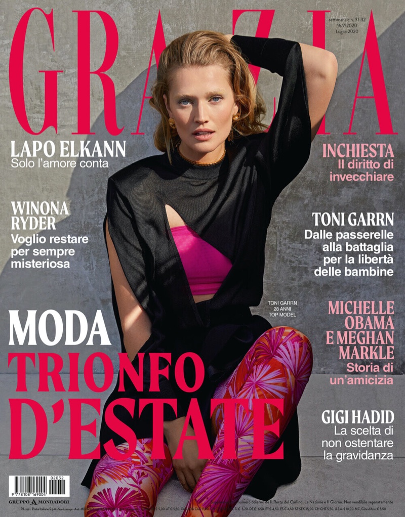 Toni Garrn on Grazia Italy July 2020 Cover