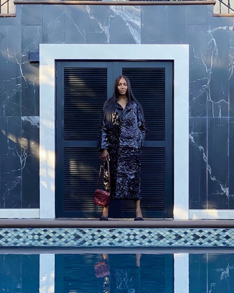 Naomi Campbell poses for Valentino Empathy fall-winter 2020 campaign.