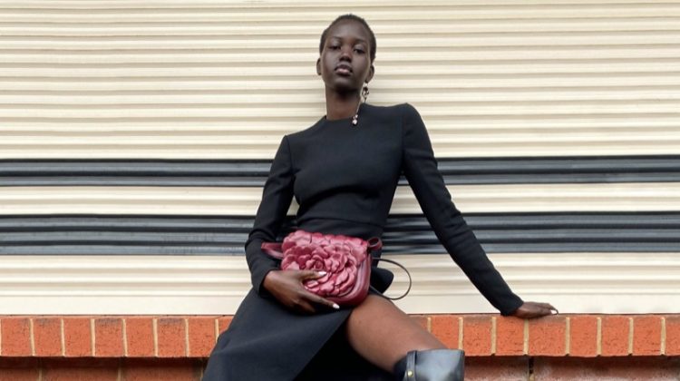Adut Akech models for Valentino Empathy fall-winter 2020 campaign.