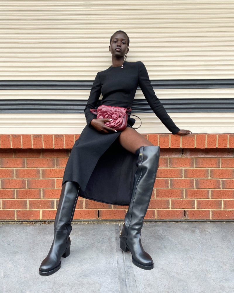 Adut Akech models for Valentino Empathy fall-winter 2020 campaign.