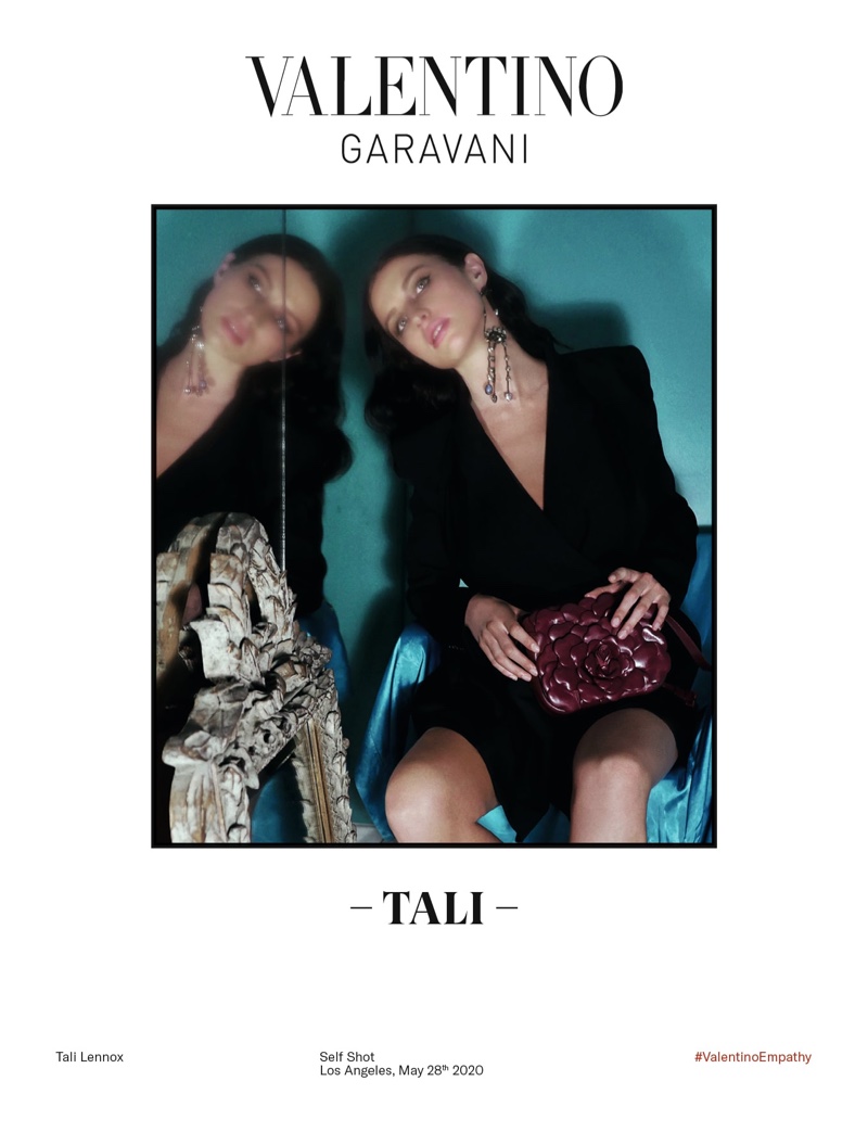 Tali Lennox appears in Valentino Empathy fall-winter 2020 campaign.