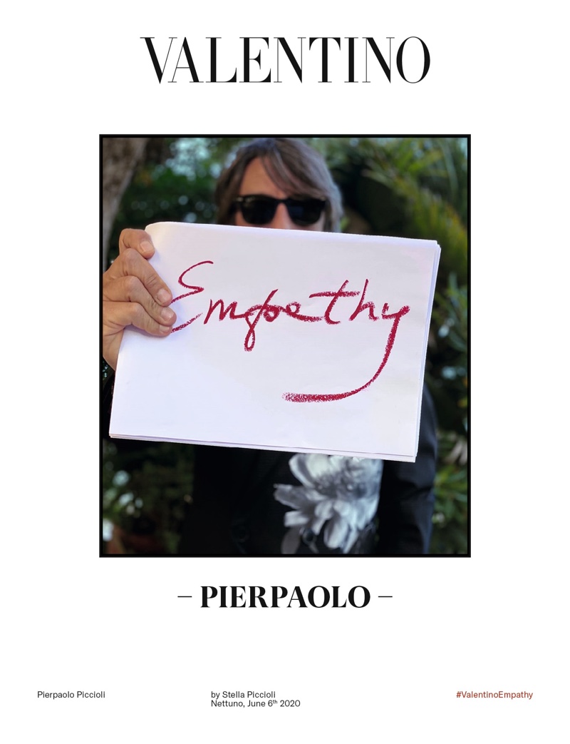 Pierpaolo Piccioli fronts Valentino Empathy fall-winter 2020 campaign.