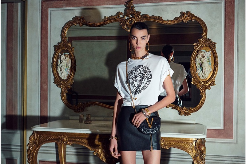 Cynthia Arrebola stars in Versace pre-fall 2020 campaign.