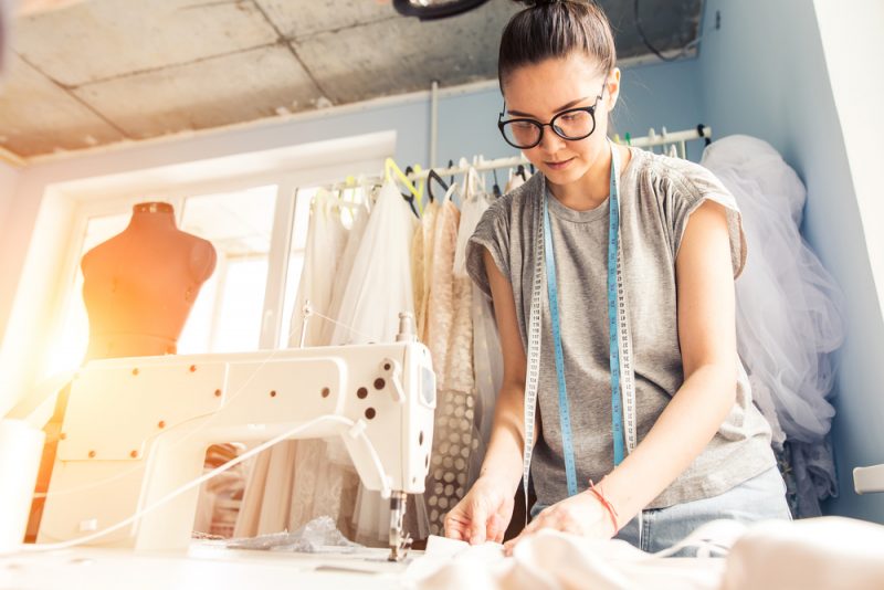 Woman Sewing