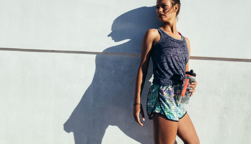 Woman Workout Water Bottle