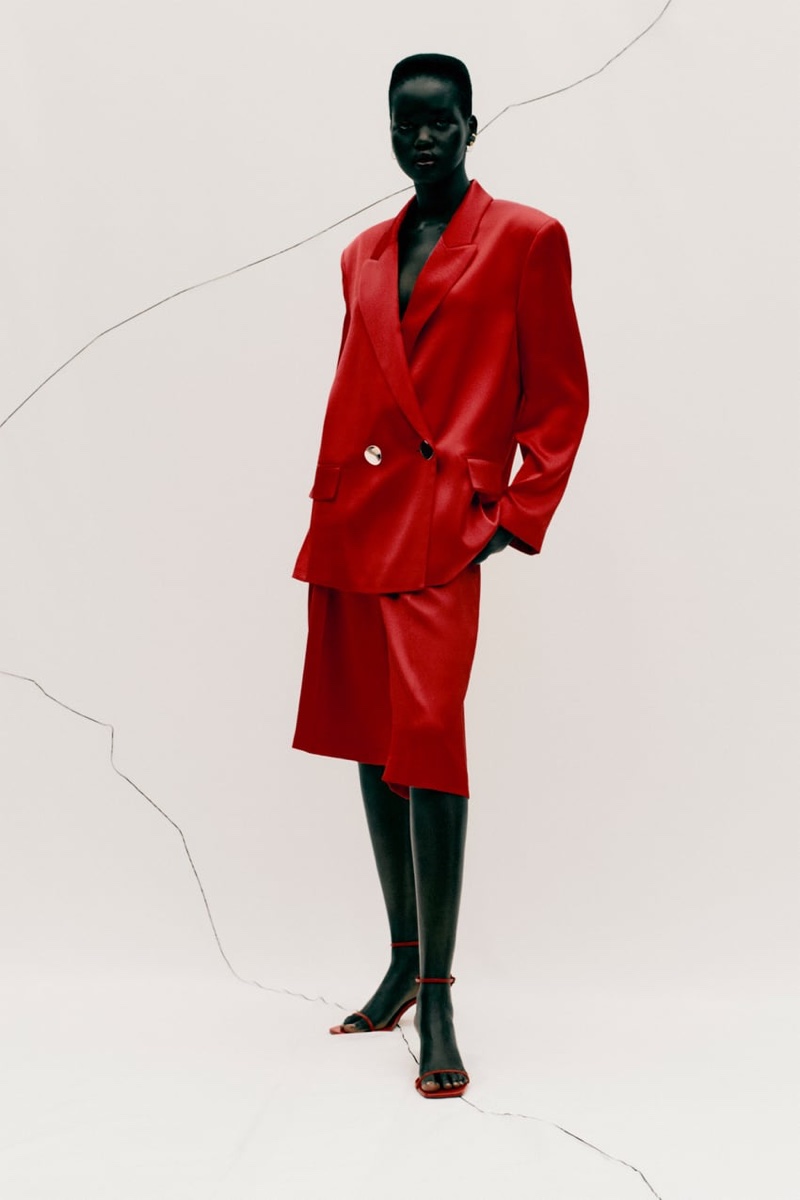 Adut Akech Looks Red-Hot in Zara's Fall Trends