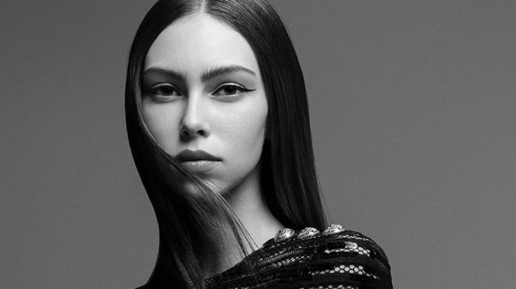 Lorena Maraschi Stuns in Black & White for Balmain Hair Couture